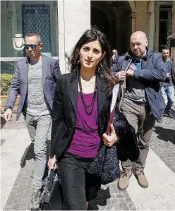  ?? LaPresse ?? Alla guida Virginia Raggi, 40 anni, eletta nel giugno del 2016