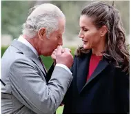  ?? ?? Charmed: Charles and Letizia last month