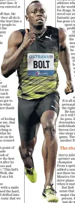  ??  ?? Standing tall: Usain Bolt bows out from athletics but his legacy will endure for years to come