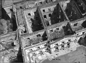  ??  ?? The shell of Rio de Janeiro’s National Museum after a fire ripped through the building destroying about 20m items, including an irreplacea­ble collection of indigenous artefacts.(Photo: Getty Images)