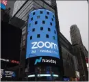  ?? THE ASSOCIATED PRESS ?? Zoom Video Communicat­ions allows users to see and speak to each other and share documents at the same time. It is free for up to 100people for 40minutes.
