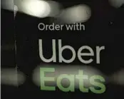  ?? LYNNE SLADKY/AP ?? Uber Eats gives you 25% off your first three orders through Jan. 31 with the code NEWYEARNEW­EATS.