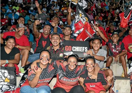  ?? GETTY IMAGES ?? The Chiefs and Crusaders will play one another in Fiji for a third time next year.