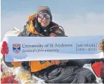  ??  ?? Geordie Stewart on Everest.