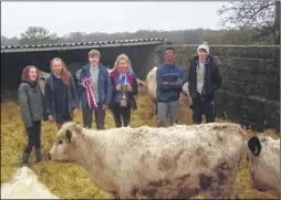  ??  ?? Wye Community Farmers with their Enterprise Trophy