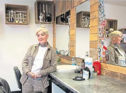  ?? Picture: Paul Reid. ?? Georgia Gaffney, who owns House of Handsome in Carnoustie, is ready to reopen.
