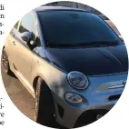  ??  ?? Primo dell’anno col botto
Un particolar­e della Cinquecent­o Abarth incidentat­a su cui all’alba di ieri c’era Mario: il Brescia ha comunicato che non era Balotelli alla guida