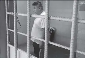  ?? Photo: Bureau of Correction­s ?? Police Maj. Rodney Baloyo IV is seen in a cell at the New Bilibid Prison in Muntinlupa, where he was ordered detained for contempt by the Senate Blue Ribbon committee for allegedly lying about the details of a drug raid.