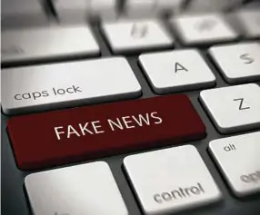  ??  ?? Fake news is typically published on websites or social media, either for profit or social influence.