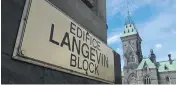  ?? ADRIAN WYLD / THE CANADIAN PRESS ?? The Langevin Block, which houses the Prime Minister’s Office, will be renamed, it was announced Wednesday.