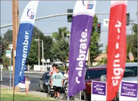  ??  ?? The Bark for Life event was held Saturday at Veterans Park in Portervill­e.