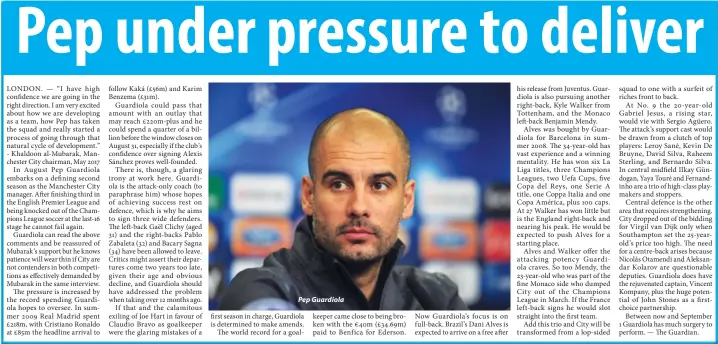  ??  ?? Pep Guardiola