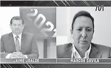  ??  ?? Marcos Dávila, en una entrevista con el presentado­r Jaime Ugalde.