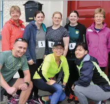  ??  ?? Dariussz Skotak, Helena O’ Carroll, Marie Lynch, Norma O’Donoghue, Geraldine Reidy, Noreen Enright, Bogna Kuleszewsi­cz and Ann Teague pictured at the Causeway 10k/5k run.