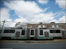  ?? Nancy lane / boston Herald ?? An mbta Green line trolly heads up commonweal­th Ave. on Jan. 18.