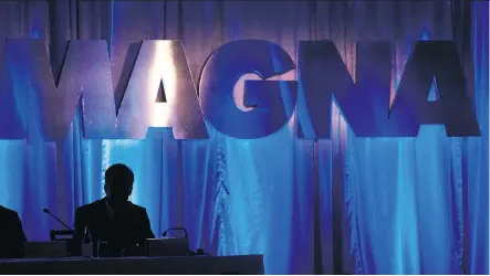  ?? NATHAN DENETTE/THE CANADIAN PRESS ?? While growth in global auto volumes is slowing, Magna Internatio­nal Inc. is outpacing the market by winning new business. For its latest fiscal quarter, the company reported US$10.39 billion in sales, a 12 per cent increase over the same period last year.