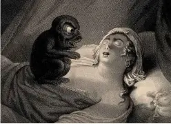  ??  ?? LEFT: a case of the night terrors in an engraving by JP Simon, 1810.