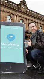  ??  ?? Fergal Nealon with his new app StoryTrack­s.