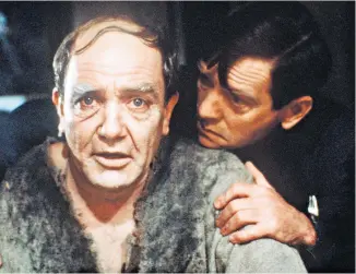  ??  ?? Gripping stuff: Albert Finney and Tom Courtenay in the 1983 film adaptation of
The Dresser, above. Below: Donald Wolfit as King Lear in 1942