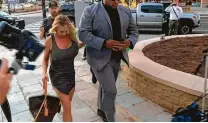  ?? Tom Sampson / Associated Press ?? Stormy Daniels arrived at a strip club Monday in Washington as President Donald Trump picked a Supreme Court nominee.