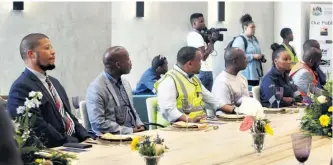  ?? Photo: Gugu Myeni ?? Delegates listen to a presentati­on by Nyanza Light Metals