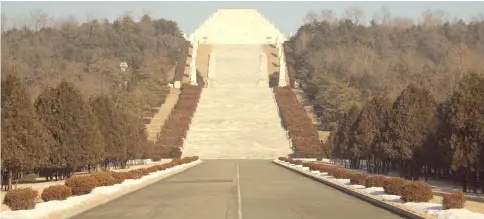  ??  ?? The tomb of Dangun is seen outside Pyongyang, North Korea. — Reuters photo