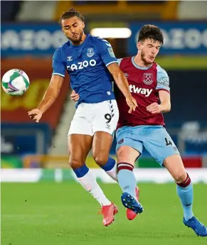  ?? — AFP ?? Major improvemen­t: Dominic Calvert-Lewin (left) has scored nine goals already for Everton this season.