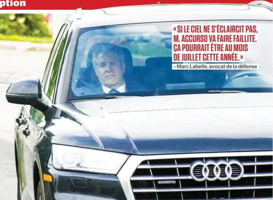  ?? PHOTO AGENCE QMI, MARIO BEAUREGARD ?? Tony Accurso, qu’on voit ici à son arrivée au palais de justice de Laval hier, serait aujourd’hui en situation financière précaire, selon son avocat. L’entreprene­ur souhaite écoper d’une peine de prison dans la collectivi­té plutôt que derrière les barreaux.