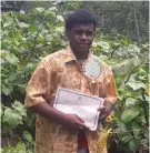  ?? ?? Kelera Ledua - 2nd runner up Yaqona Progressiv­e Farmer of the Year.