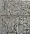  ??  ?? The Assyrian gypsum relief of a winged genie sold last for a record $31m