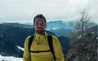  ??  ?? La vittima Saverio Ghilardi, 26 anni, era un grande appassiona­to di montagna. Viveva a Romano di Lombardia