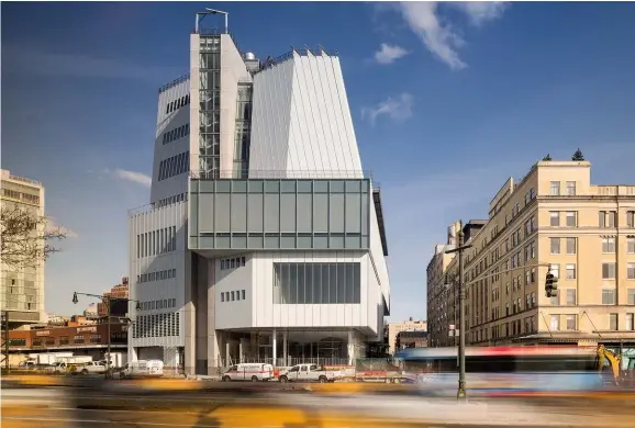  ??  ?? BELOW: The Whitney Museum of American Art’s former home in a beloved Marcel Breuer building was a tough act to follow, but a new facility designed by Piano (pictured above) in New York City’s Meatpackin­g District more than met expectatio­ns.