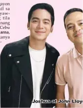  ??  ?? Joshua at John Lloyd