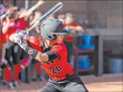  ?? UNLV Athletics ?? Second baseman April Visser is back with the Rebels one year after leading the team with 15 home runs while posting a .355 batting average.