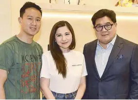  ??  ?? SSI Group, Inc. president Anton Huang (right) with Loewe regional managing director Kleine Tan and Loewe Asia Pacific wholesale manager Gabriela Ferreira