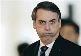  ?? UESLEI MARCELINO / REUTERS ?? El presidente de Brasil, Jair Bolsonaro