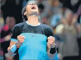  ?? GLYN KIRK / AFP ?? Nadal celebra su victoria sobre David Ferrer en Londres