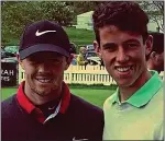  ??  ?? golf fan: Mikey with Rory McIlroy