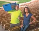  ?? DAVID WALLACE/THE REPUBLIC ?? Neal Harol and Susan Perez work in vending at Camelback Ranch Glendale.