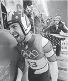  ??  ?? Chris Mazdzer won the USA’s first-ever medal in men’s singles luge.