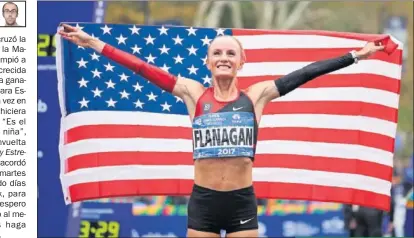  ??  ?? SONRIENTE. Shalane Flanagan ganó en la maratón de Nueva York.