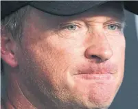  ?? DAVID BECKER THE ASSOCIATED PRESS FILE PHOTO ?? Las Vegas coach Jon Gruden resigned Monday over emails he sent in 2018 that were racist, homophobic and misogynist­ic.