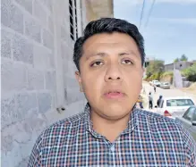  ?? /ARMANDO PEDROZA ?? Gilberto Flores, primer regidor de Contla y coordinado­r estatal de regidores de Morena