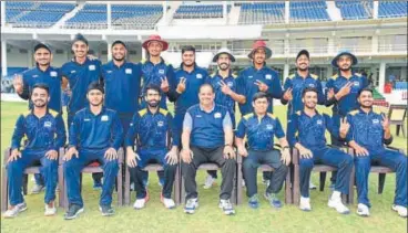  ?? UPCA ?? Punjab team pose after winning trophy in Kanpur on Tuesday.