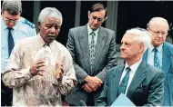  ?? Picture: Robbie Tshabalala ?? Viljoen with Nelson Mandela in 1997.