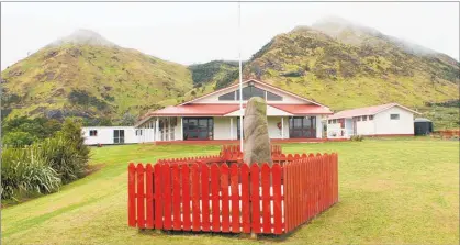  ?? PICTURE / JIM EAGLES/NZ HERALD ?? EXPLORER:A stone memorial to navigator Kupe at Pakanae Marae, overlookin­g the Hokianga Harbour.