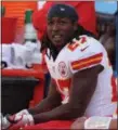  ?? TIM PHILLIS — THE NEWS-HERALD ?? Kareem Hunt during his return to Cleveland during the Chiefs’ win at FirstEnerg­y Stadium on Nov. 4.