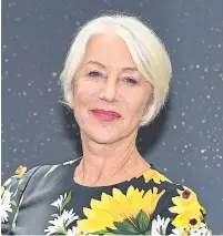  ??  ?? ● Helen Mirren, sporting a lovely, silver bob, shows how to grow old gracefully