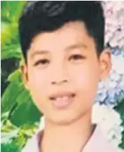  ??  ?? So Young: Dinh Dinh Binh was just 15 years old when he perished alongside 38 others