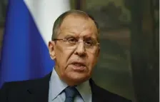  ?? AP ?? CURRENT SQUABBLE: Russian Foreign Minister Sergey Lavrov said Friday Moscow will order 10 U.S. diplomats to leave Russia in response to U.S. sanctions.